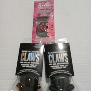 SinfulColors Claws  and Nail Art Set alot Of 3